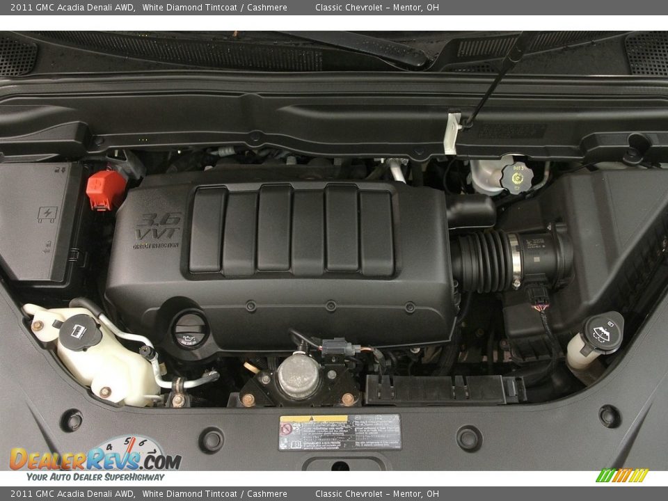 2011 GMC Acadia Denali AWD White Diamond Tintcoat / Cashmere Photo #26