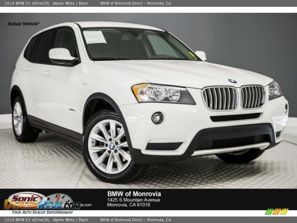 2014 BMW X3 xDrive28i Alpine White / Black Photo #1