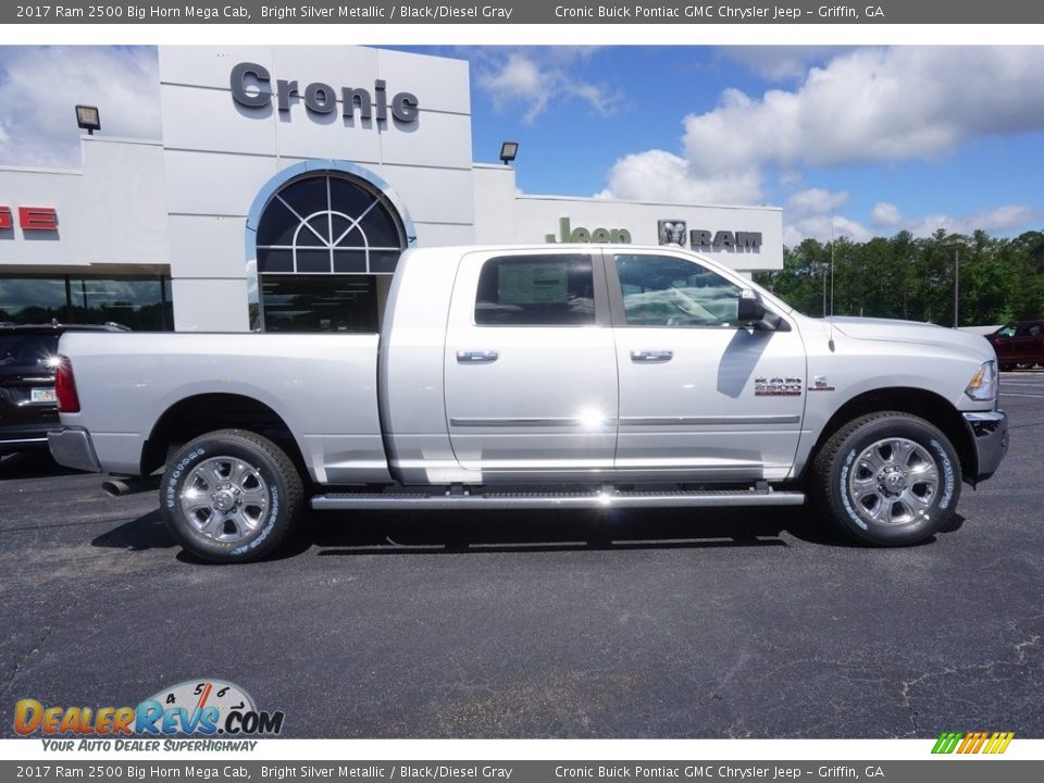 2017 Ram 2500 Big Horn Mega Cab Bright Silver Metallic / Black/Diesel Gray Photo #8