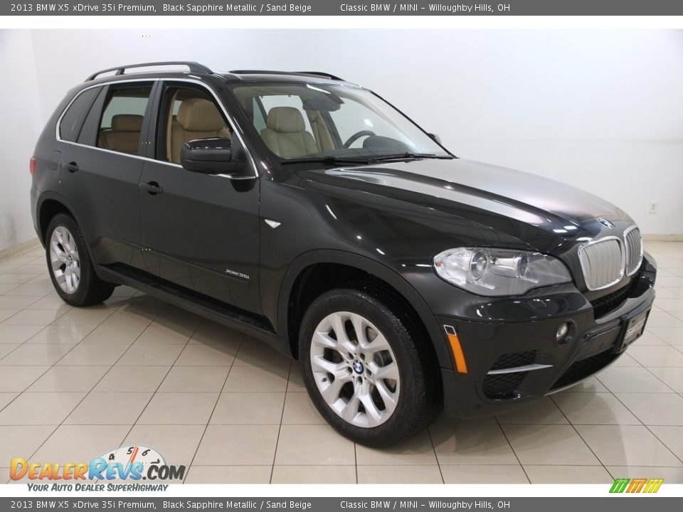 2013 BMW X5 xDrive 35i Premium Black Sapphire Metallic / Sand Beige Photo #1