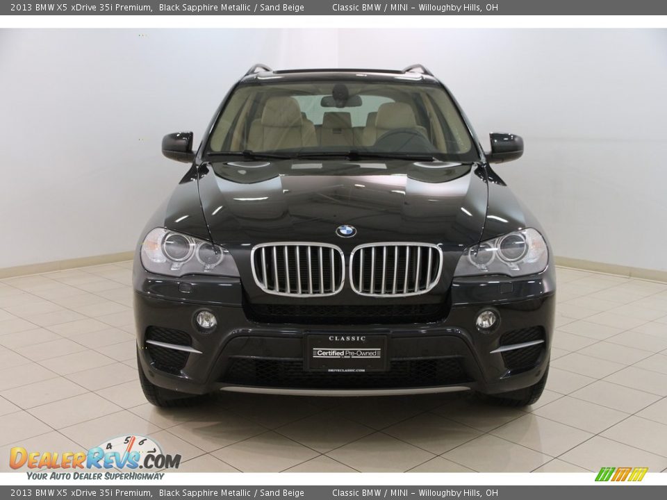 2013 BMW X5 xDrive 35i Premium Black Sapphire Metallic / Sand Beige Photo #2