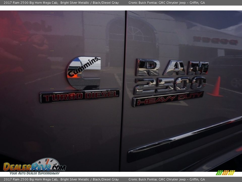 2017 Ram 2500 Big Horn Mega Cab Bright Silver Metallic / Black/Diesel Gray Photo #12