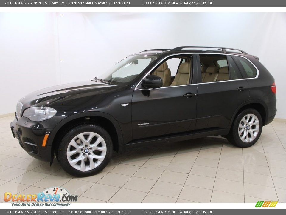2013 BMW X5 xDrive 35i Premium Black Sapphire Metallic / Sand Beige Photo #3