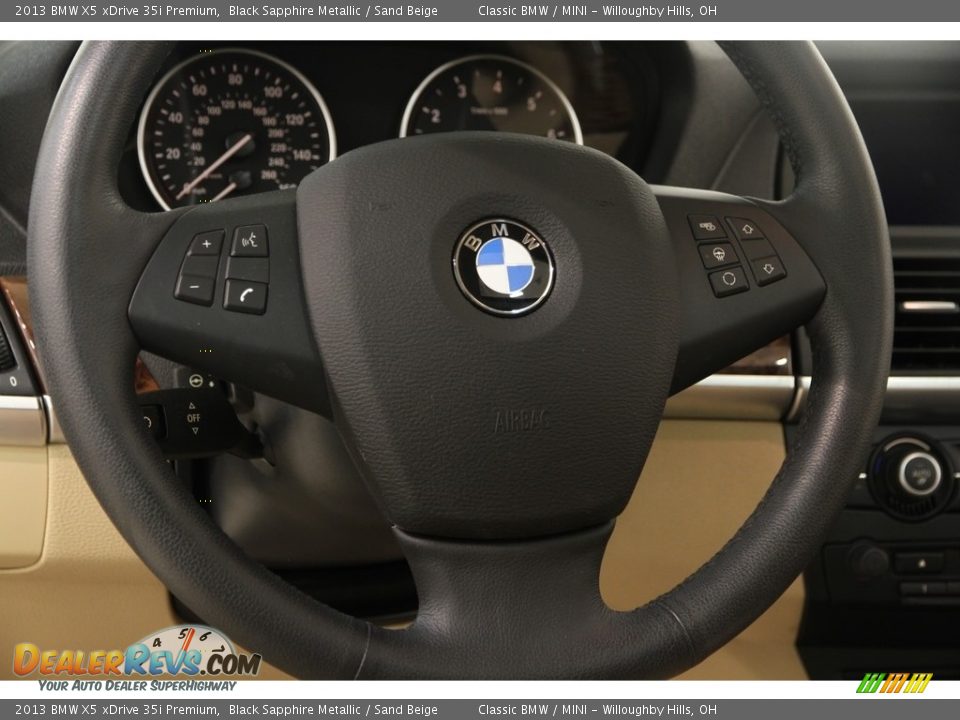 2013 BMW X5 xDrive 35i Premium Black Sapphire Metallic / Sand Beige Photo #7