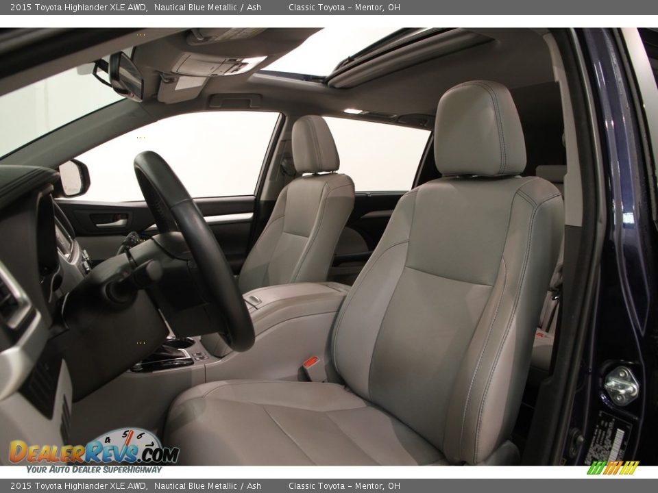 2015 Toyota Highlander XLE AWD Nautical Blue Metallic / Ash Photo #5