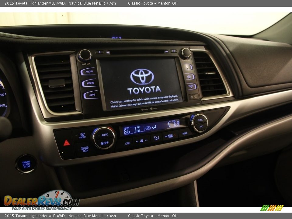 2015 Toyota Highlander XLE AWD Nautical Blue Metallic / Ash Photo #9