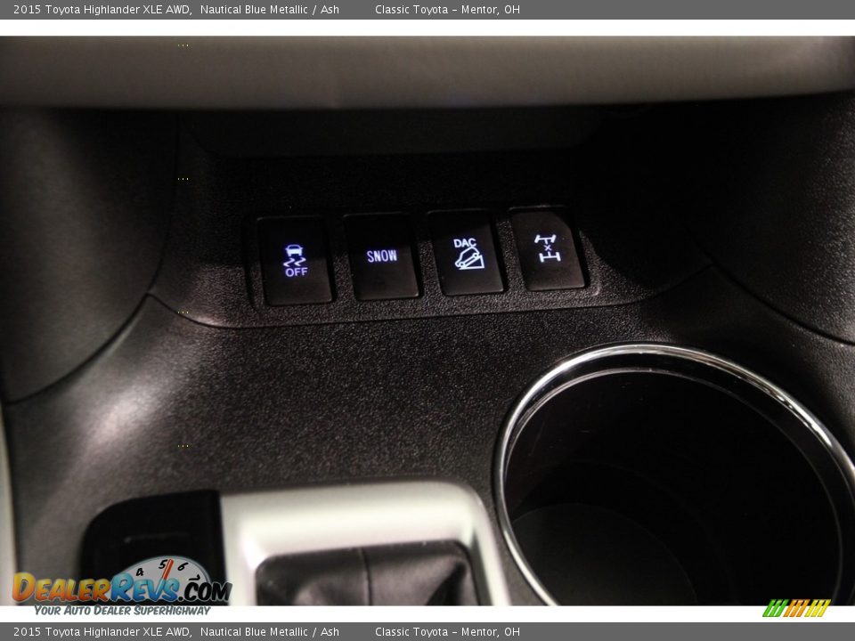 2015 Toyota Highlander XLE AWD Nautical Blue Metallic / Ash Photo #14