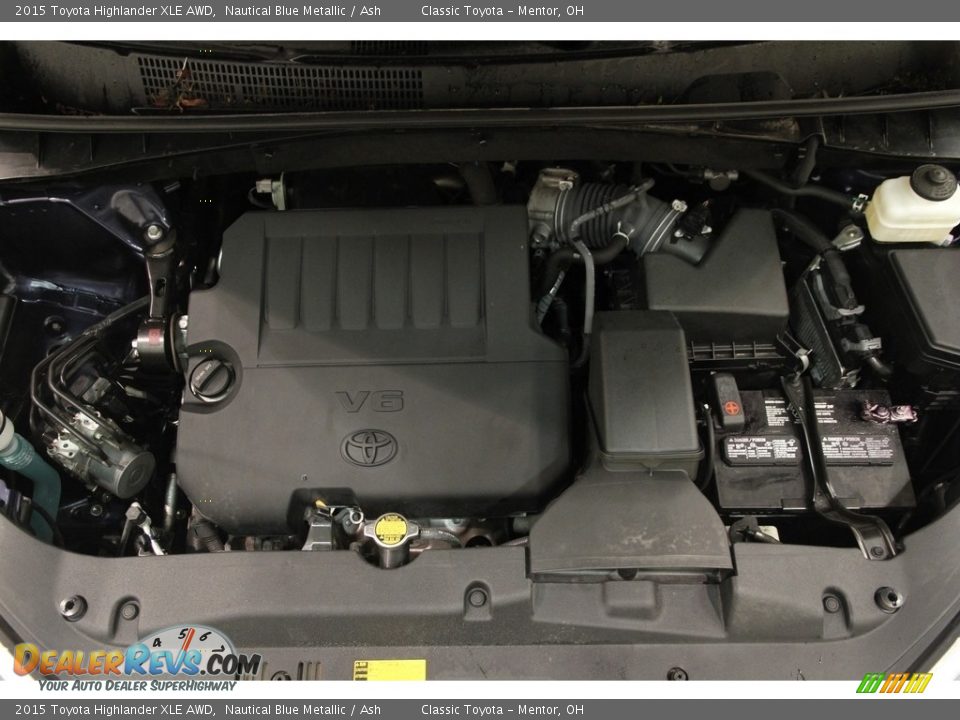 2015 Toyota Highlander XLE AWD Nautical Blue Metallic / Ash Photo #21