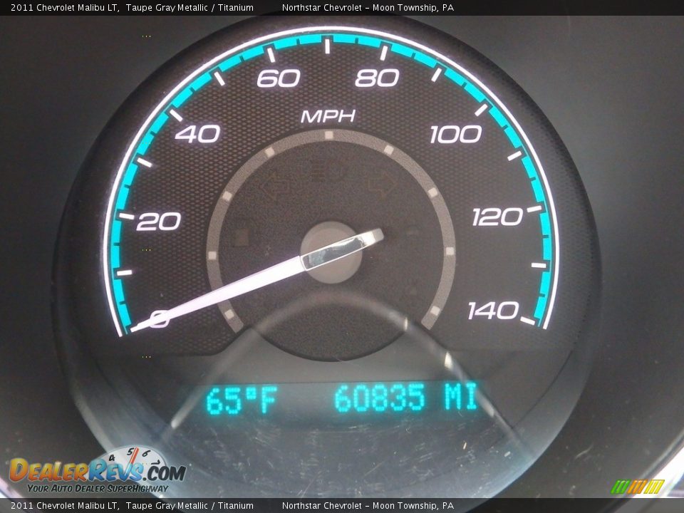 2011 Chevrolet Malibu LT Taupe Gray Metallic / Titanium Photo #30