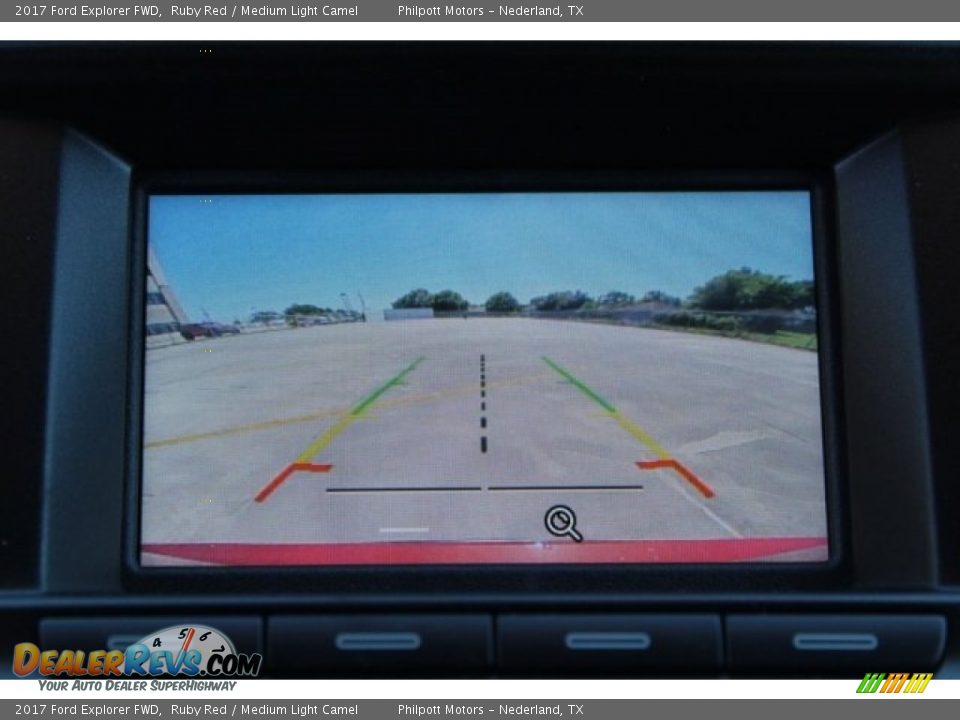 2017 Ford Explorer FWD Ruby Red / Medium Light Camel Photo #11