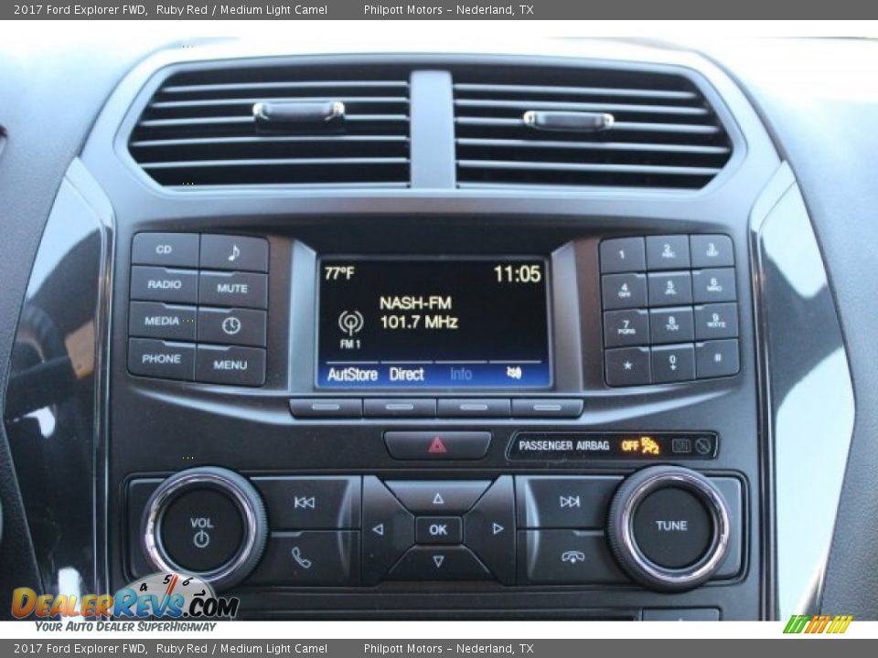 2017 Ford Explorer FWD Ruby Red / Medium Light Camel Photo #12