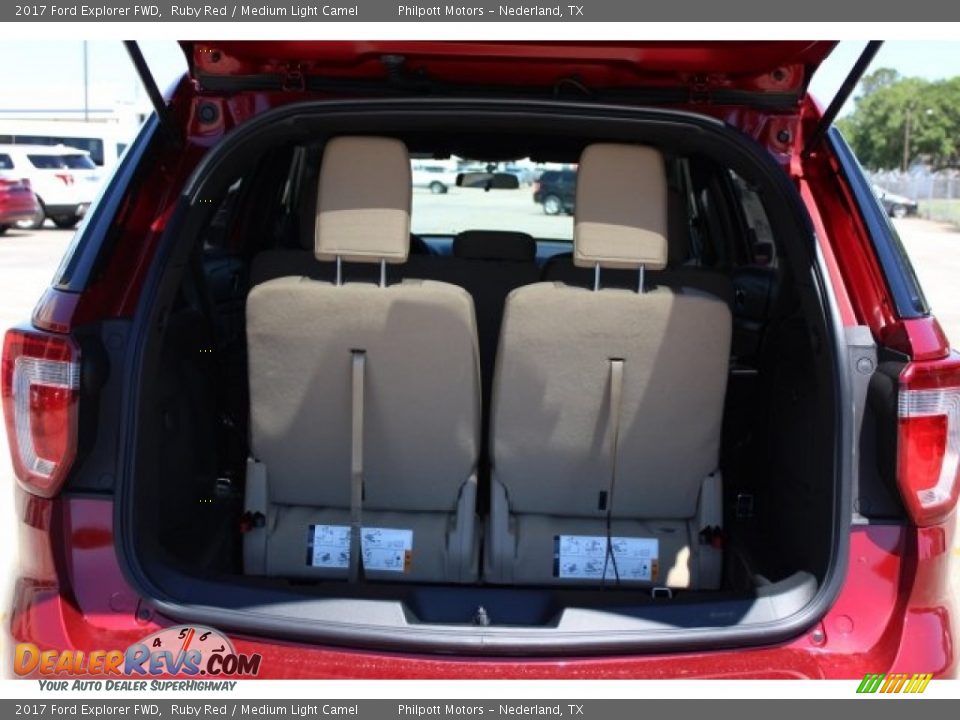 2017 Ford Explorer FWD Ruby Red / Medium Light Camel Photo #23