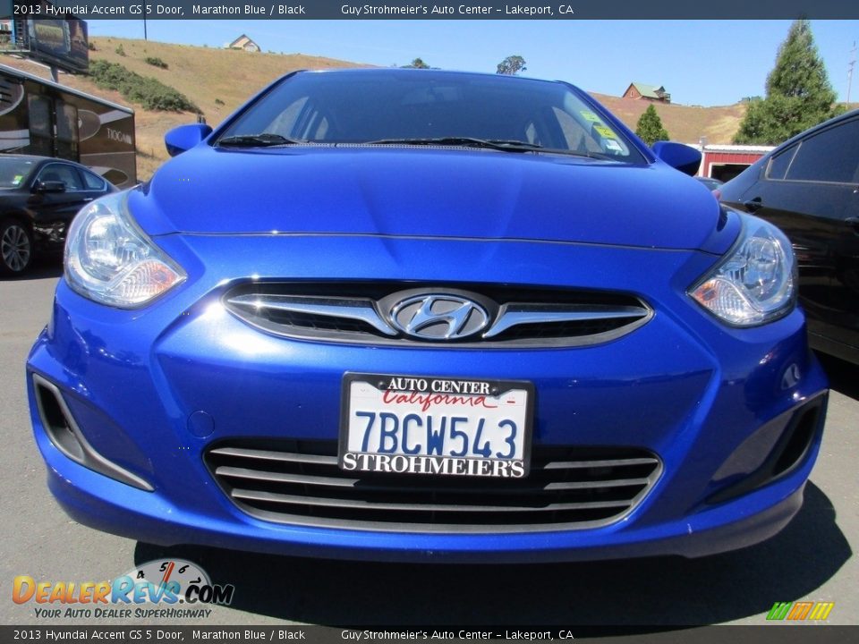 2013 Hyundai Accent GS 5 Door Marathon Blue / Black Photo #2