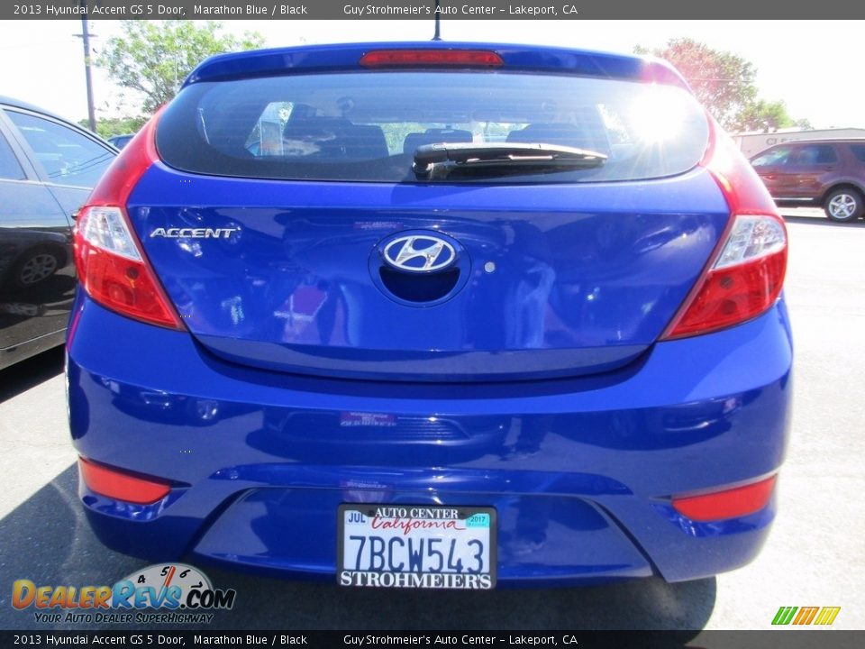 2013 Hyundai Accent GS 5 Door Marathon Blue / Black Photo #6