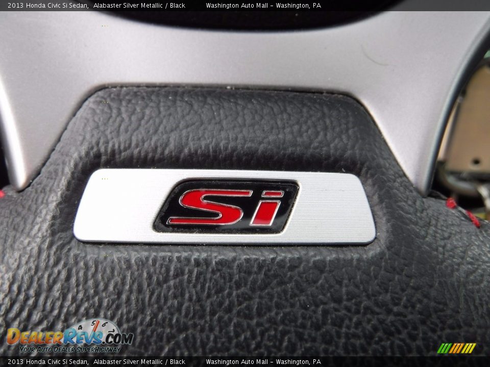 2013 Honda Civic Si Sedan Alabaster Silver Metallic / Black Photo #22