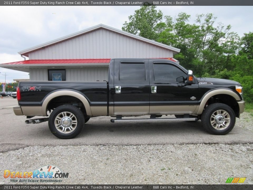 2011 Ford F350 Super Duty King Ranch Crew Cab 4x4 Tuxedo Black / Chaparral Leather Photo #2