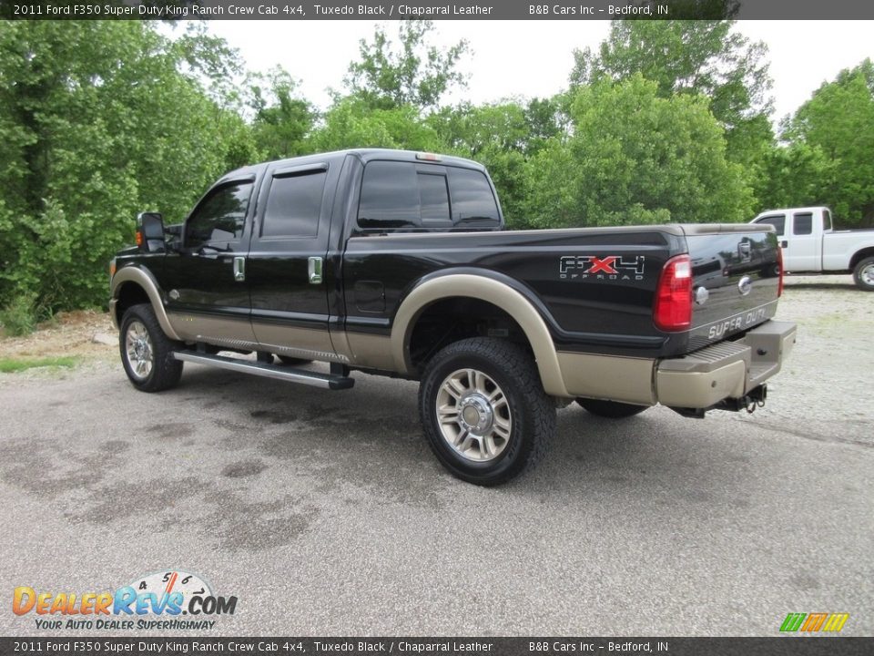 2011 Ford F350 Super Duty King Ranch Crew Cab 4x4 Tuxedo Black / Chaparral Leather Photo #5