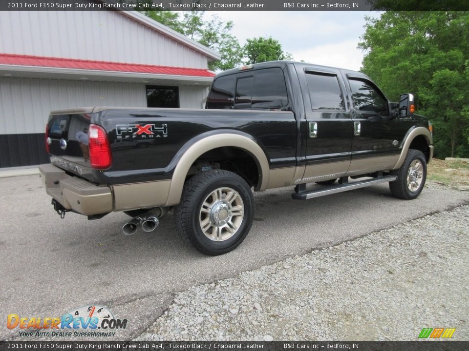 2011 Ford F350 Super Duty King Ranch Crew Cab 4x4 Tuxedo Black / Chaparral Leather Photo #8