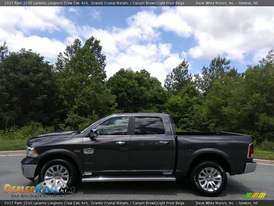 2017 Ram 1500 Laramie Longhorn Crew Cab 4x4 Granite Crystal Metallic / Canyon Brown/Light Frost Beige Photo #1