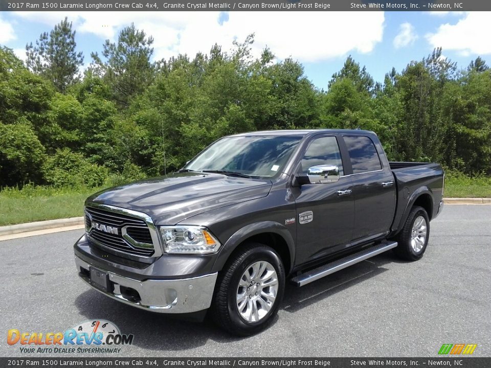 2017 Ram 1500 Laramie Longhorn Crew Cab 4x4 Granite Crystal Metallic / Canyon Brown/Light Frost Beige Photo #2
