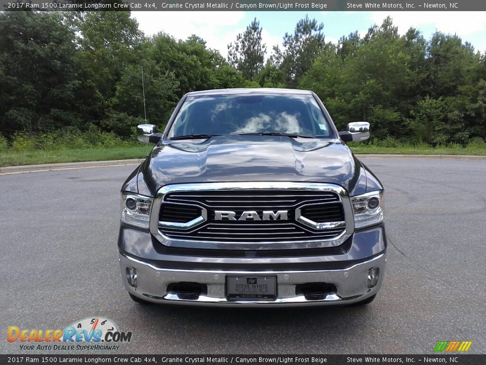 2017 Ram 1500 Laramie Longhorn Crew Cab 4x4 Granite Crystal Metallic / Canyon Brown/Light Frost Beige Photo #3