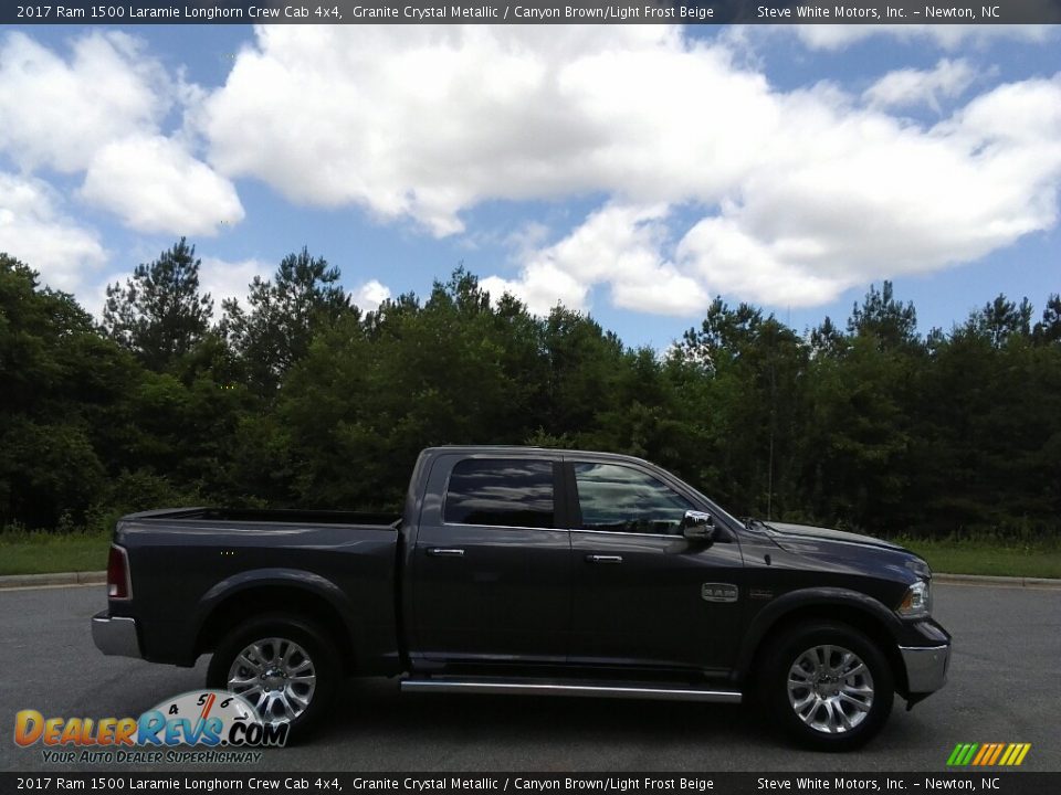 2017 Ram 1500 Laramie Longhorn Crew Cab 4x4 Granite Crystal Metallic / Canyon Brown/Light Frost Beige Photo #5