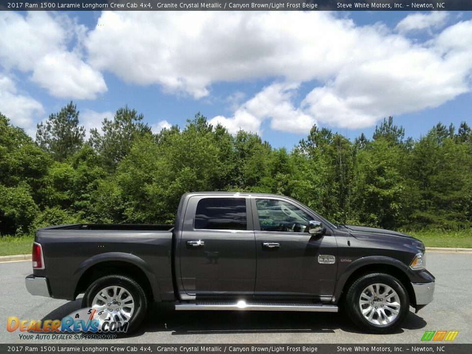 2017 Ram 1500 Laramie Longhorn Crew Cab 4x4 Granite Crystal Metallic / Canyon Brown/Light Frost Beige Photo #6