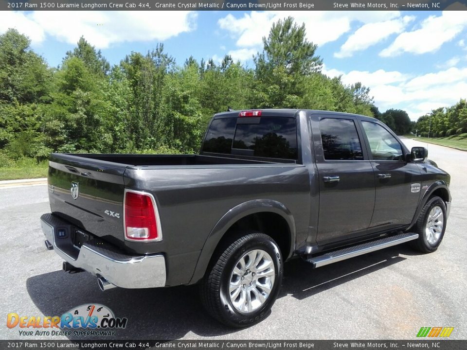 2017 Ram 1500 Laramie Longhorn Crew Cab 4x4 Granite Crystal Metallic / Canyon Brown/Light Frost Beige Photo #7