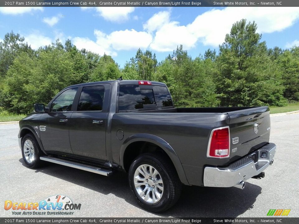 2017 Ram 1500 Laramie Longhorn Crew Cab 4x4 Granite Crystal Metallic / Canyon Brown/Light Frost Beige Photo #10