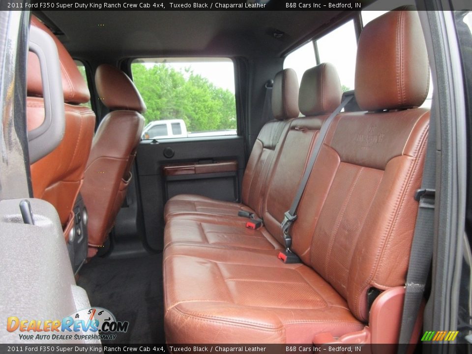 2011 Ford F350 Super Duty King Ranch Crew Cab 4x4 Tuxedo Black / Chaparral Leather Photo #25