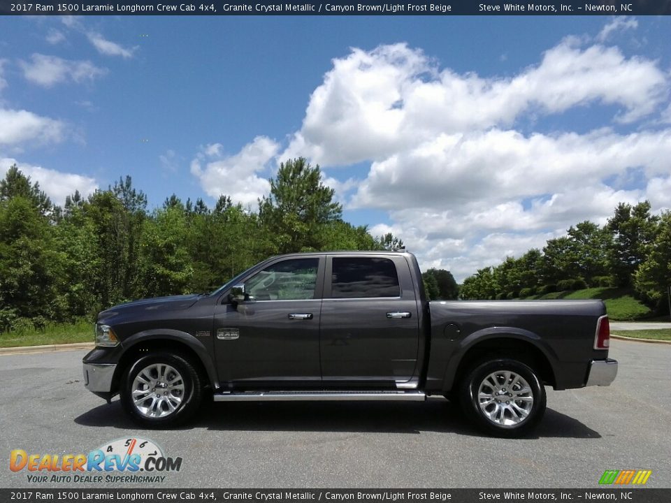 2017 Ram 1500 Laramie Longhorn Crew Cab 4x4 Granite Crystal Metallic / Canyon Brown/Light Frost Beige Photo #12