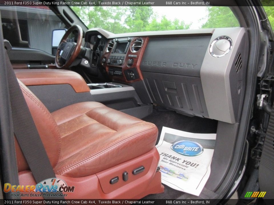 2011 Ford F350 Super Duty King Ranch Crew Cab 4x4 Tuxedo Black / Chaparral Leather Photo #30
