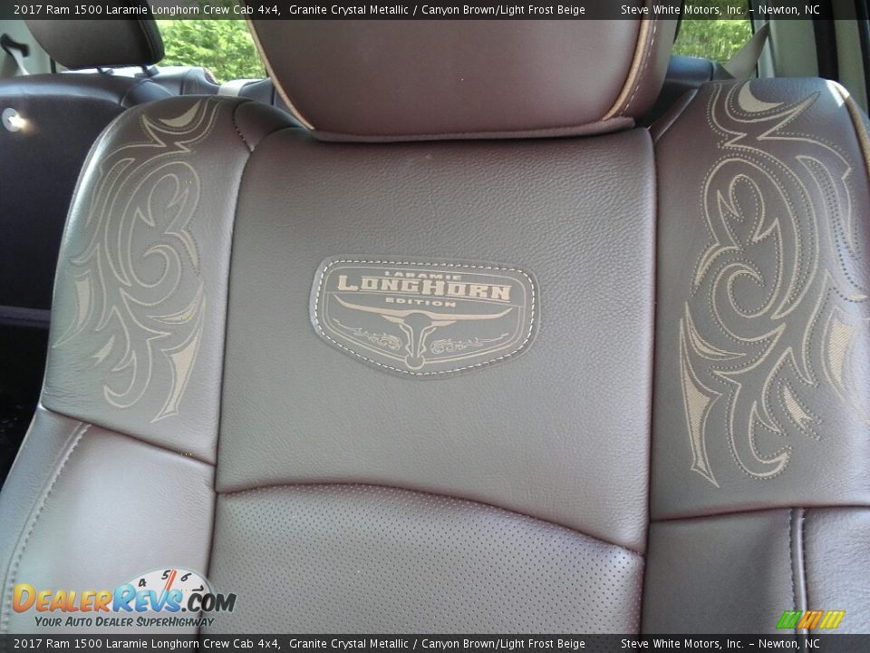 2017 Ram 1500 Laramie Longhorn Crew Cab 4x4 Granite Crystal Metallic / Canyon Brown/Light Frost Beige Photo #16