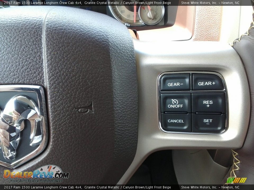 2017 Ram 1500 Laramie Longhorn Crew Cab 4x4 Granite Crystal Metallic / Canyon Brown/Light Frost Beige Photo #18