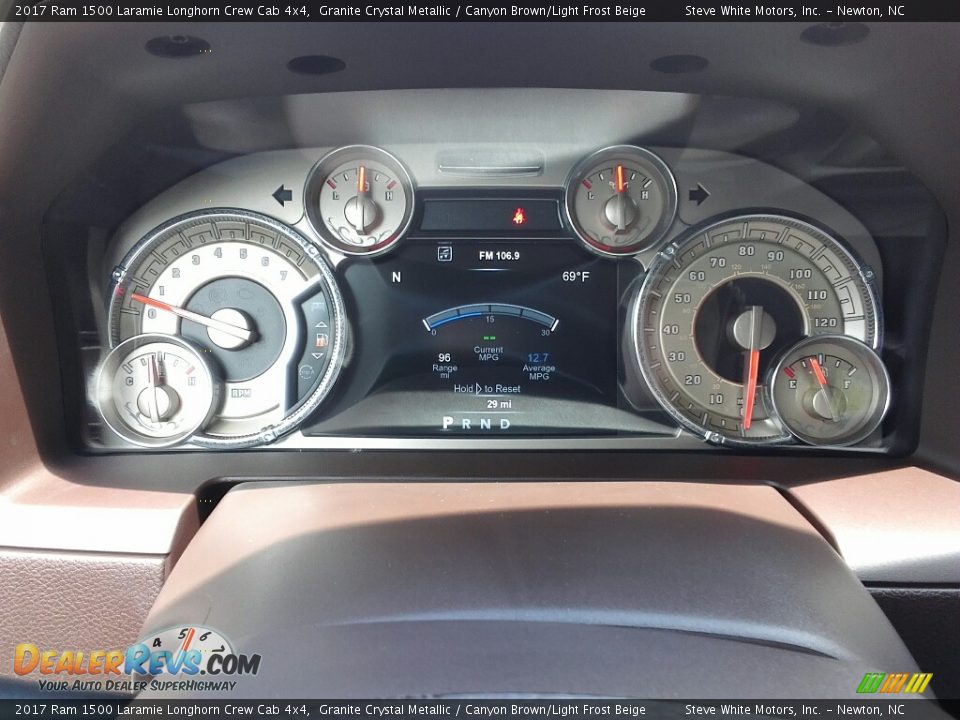 2017 Ram 1500 Laramie Longhorn Crew Cab 4x4 Granite Crystal Metallic / Canyon Brown/Light Frost Beige Photo #19