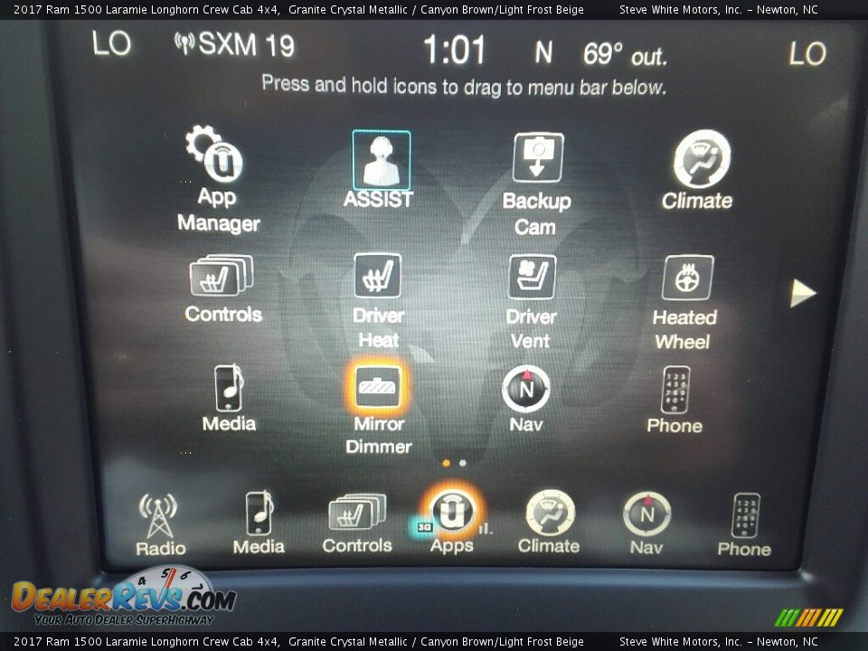 2017 Ram 1500 Laramie Longhorn Crew Cab 4x4 Granite Crystal Metallic / Canyon Brown/Light Frost Beige Photo #23