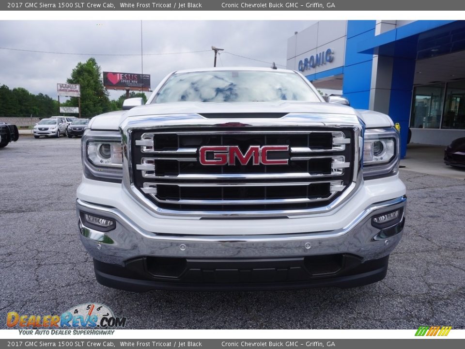 2017 GMC Sierra 1500 SLT Crew Cab White Frost Tricoat / Jet Black Photo #2