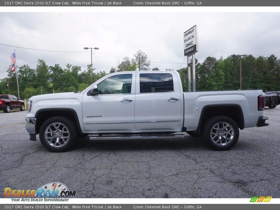 2017 GMC Sierra 1500 SLT Crew Cab White Frost Tricoat / Jet Black Photo #4