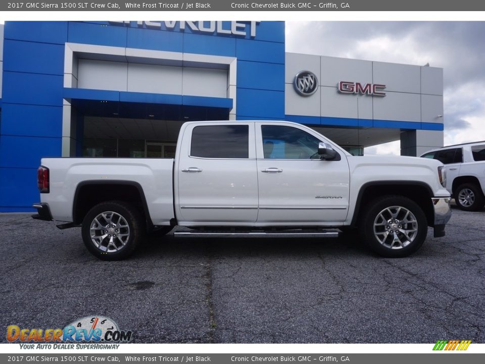 2017 GMC Sierra 1500 SLT Crew Cab White Frost Tricoat / Jet Black Photo #8