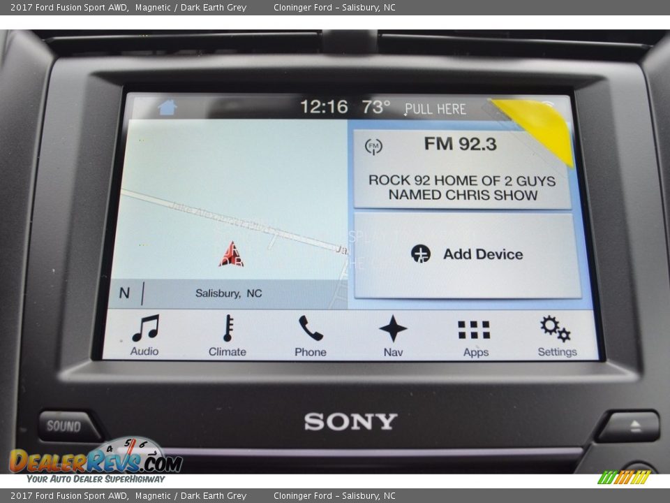 2017 Ford Fusion Sport AWD Magnetic / Dark Earth Grey Photo #11