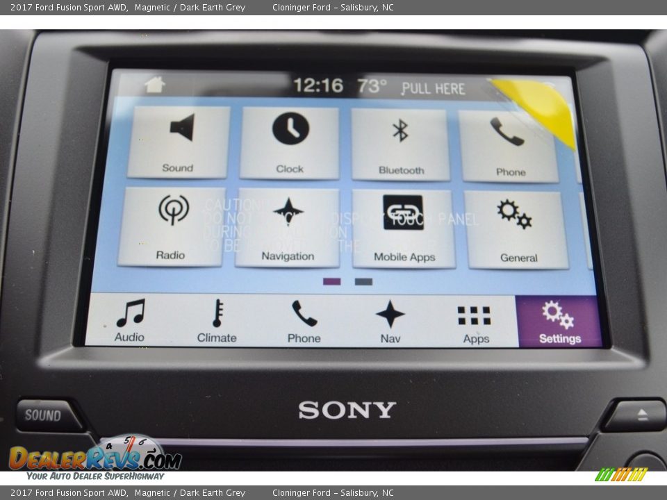 2017 Ford Fusion Sport AWD Magnetic / Dark Earth Grey Photo #12