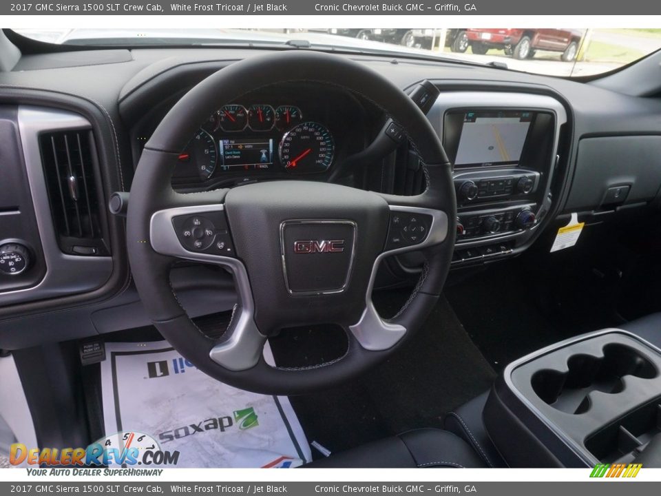 2017 GMC Sierra 1500 SLT Crew Cab White Frost Tricoat / Jet Black Photo #10