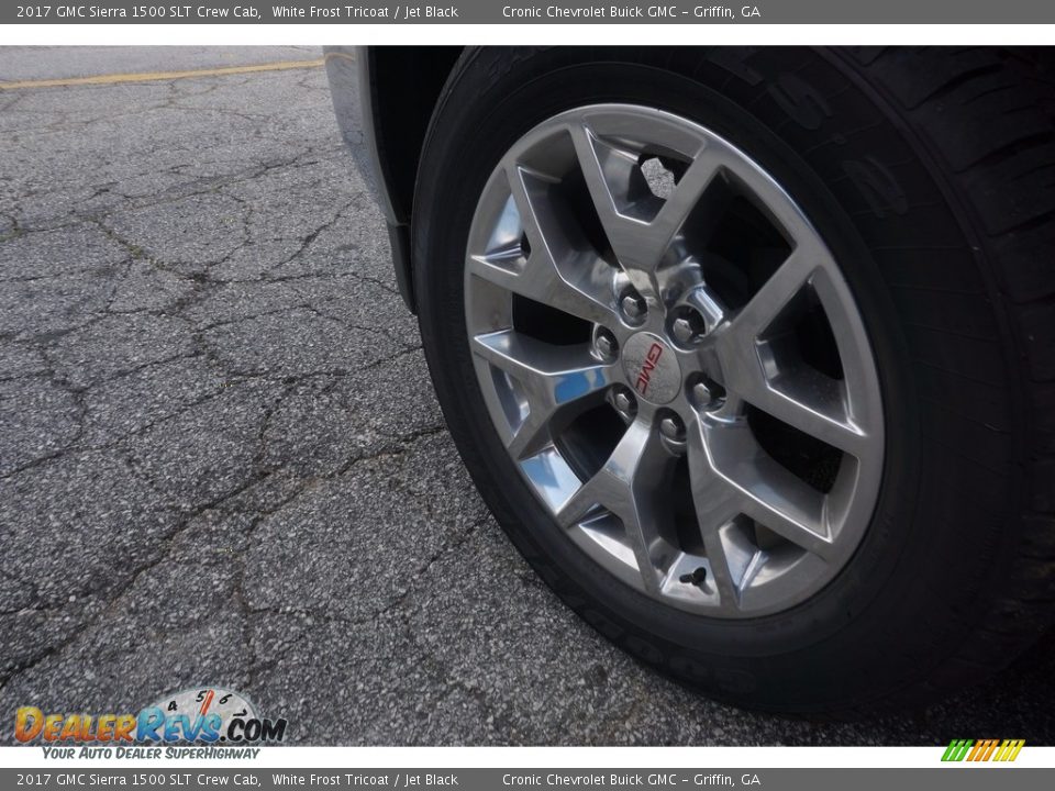 2017 GMC Sierra 1500 SLT Crew Cab White Frost Tricoat / Jet Black Photo #11
