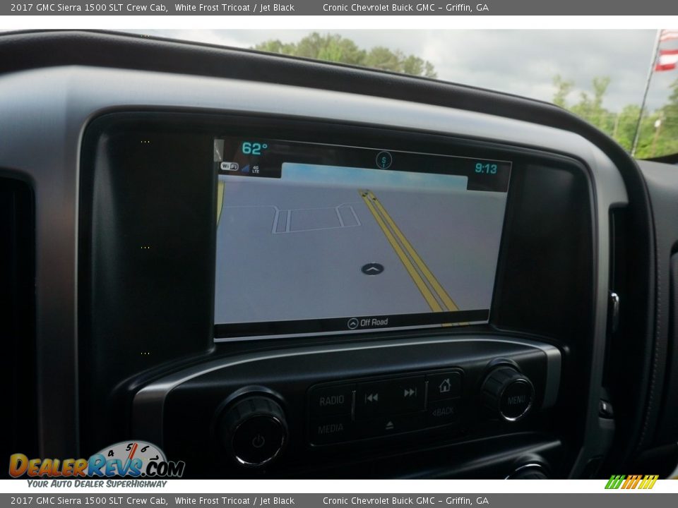 2017 GMC Sierra 1500 SLT Crew Cab White Frost Tricoat / Jet Black Photo #14