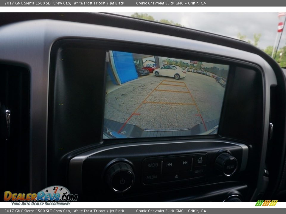 2017 GMC Sierra 1500 SLT Crew Cab White Frost Tricoat / Jet Black Photo #15