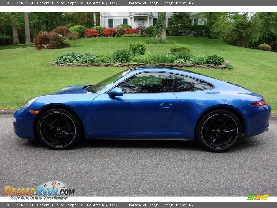 2015 Porsche 911 Carrera 4 Coupe Sapphire Blue Metallic / Black Photo #3