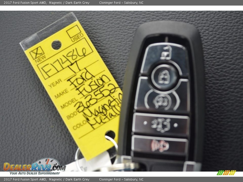 2017 Ford Fusion Sport AWD Magnetic / Dark Earth Grey Photo #24