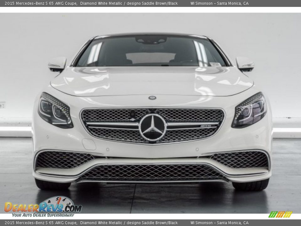 2015 Mercedes-Benz S 65 AMG Coupe Diamond White Metallic / designo Saddle Brown/Black Photo #2