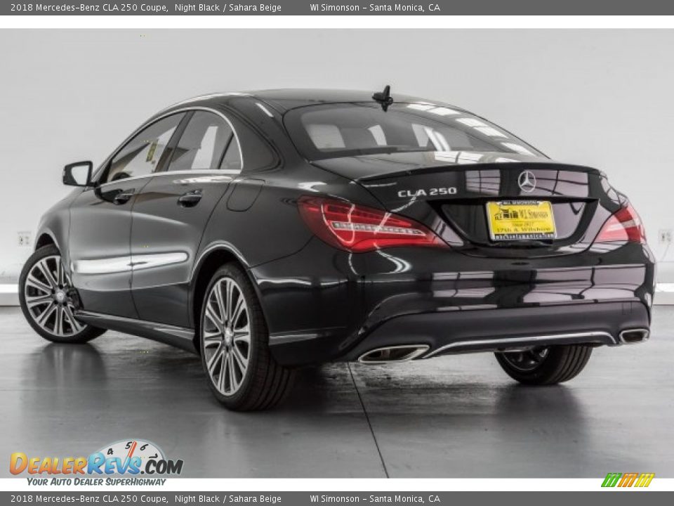 2018 Mercedes-Benz CLA 250 Coupe Night Black / Sahara Beige Photo #3