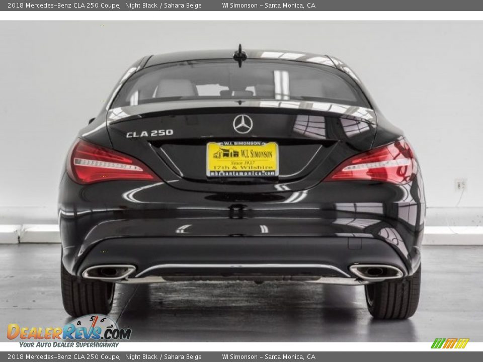 2018 Mercedes-Benz CLA 250 Coupe Night Black / Sahara Beige Photo #4